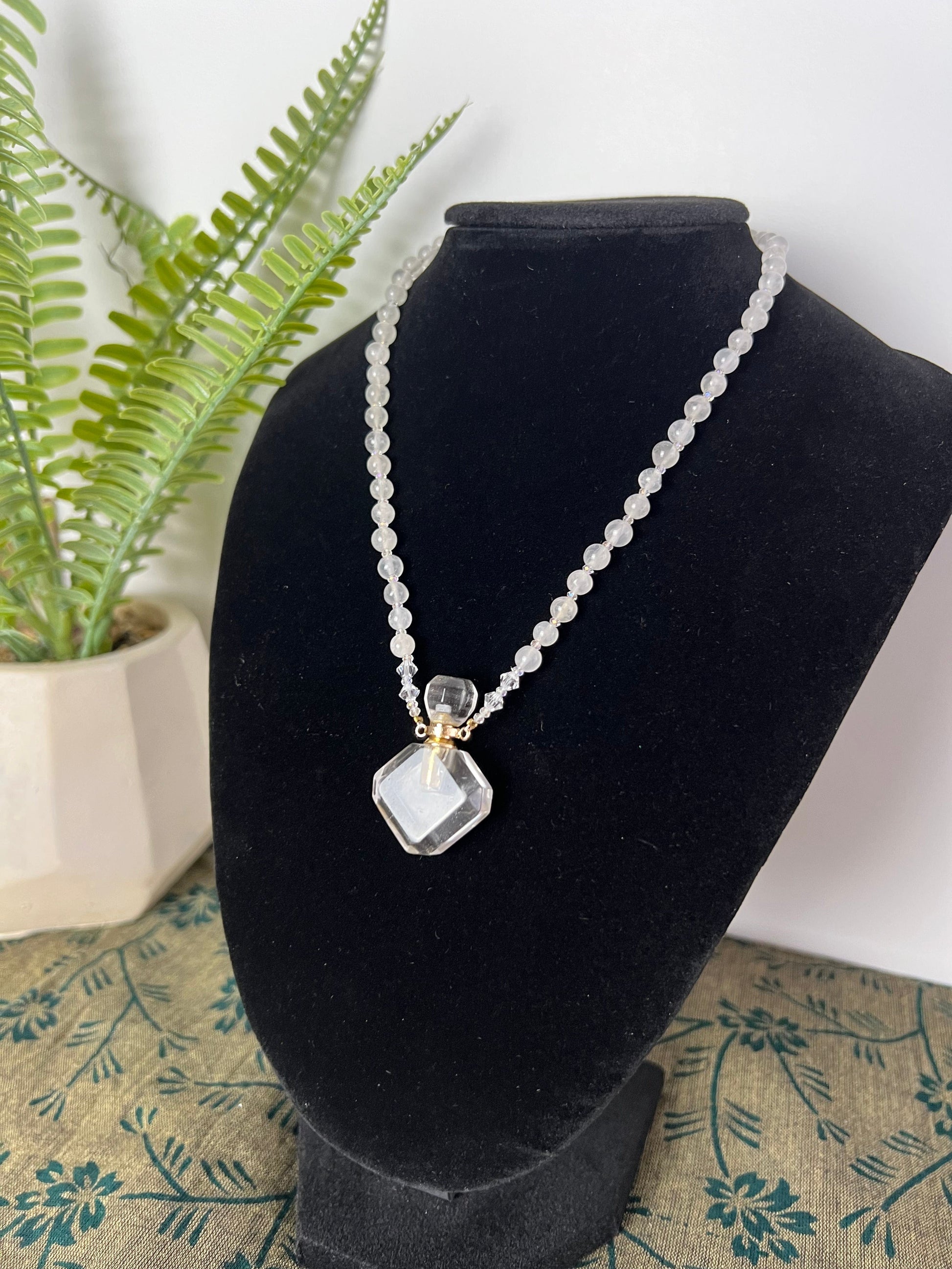 draft Necklaces Quartz Crystal Vial Necklace