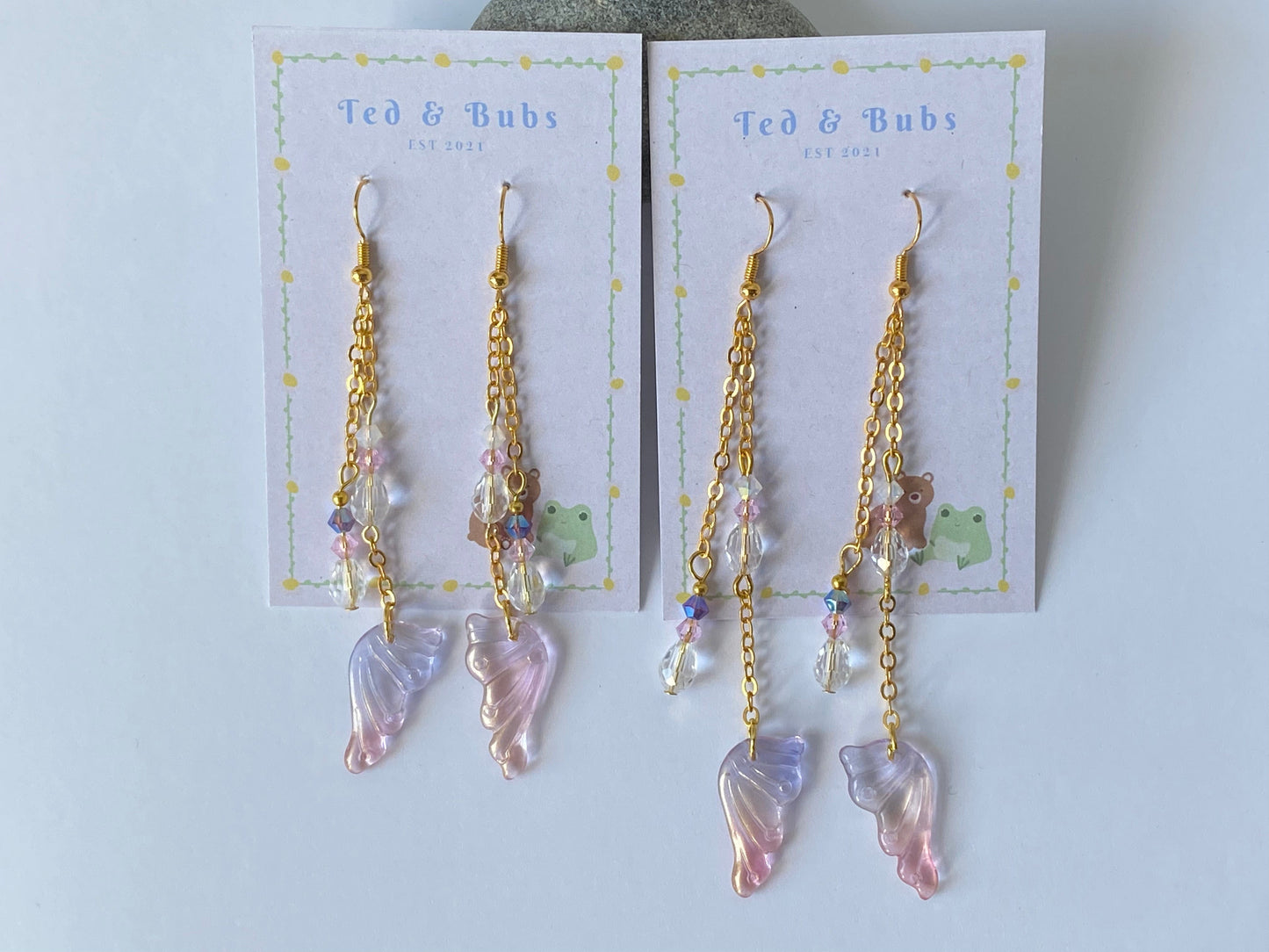 Ted & Bubs Earrings Fairy Wing Earrings - Ethereal Gold