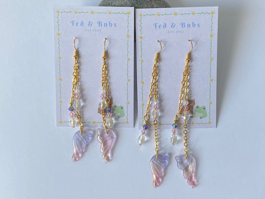 Ted & Bubs Earrings Fairy Wing Earrings - Ethereal Gold