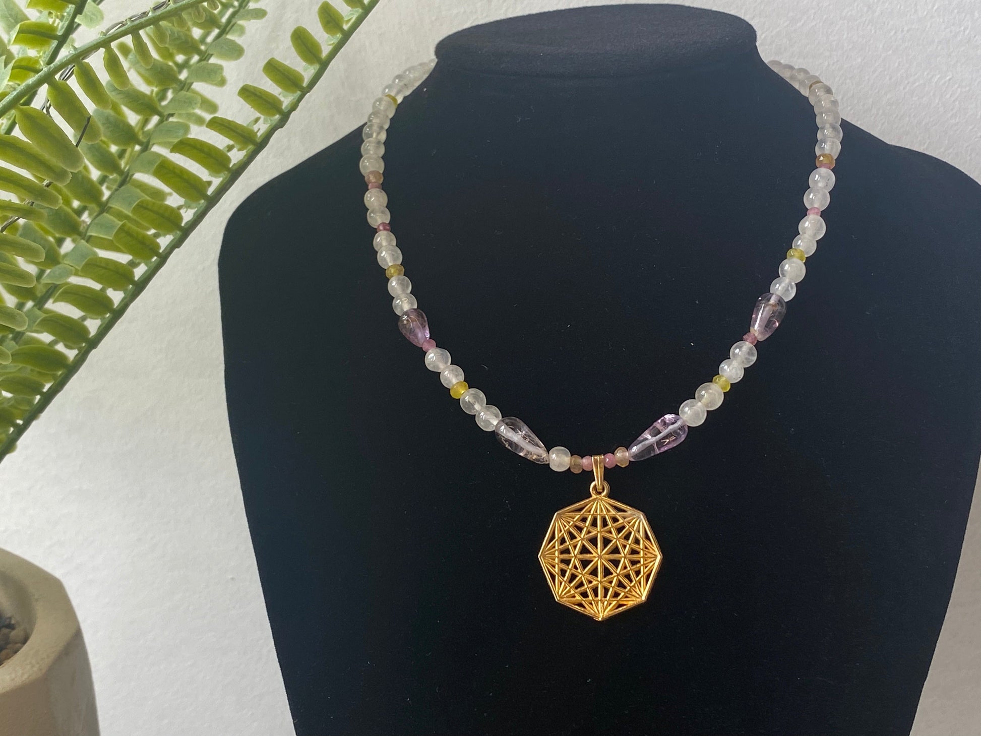 Ted & Bubs Necklaces Healing Crystal Sacred Geometry Choker