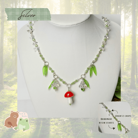 Ted & Bubs Necklaces Mushroom Forest [Silver]